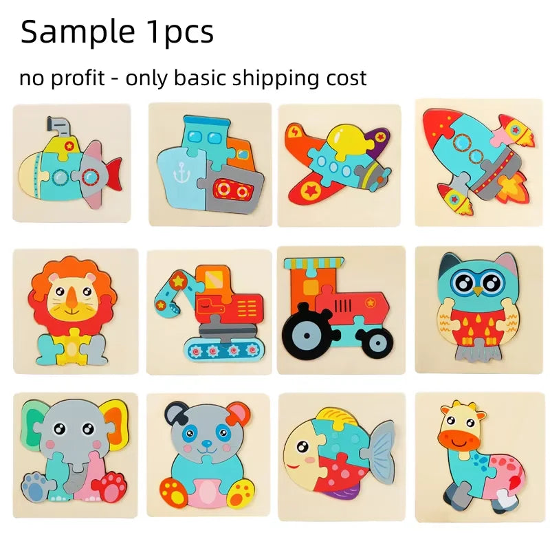 Ensemble de Puzzle en bois Montessori pour tout-petits, jeux pour bébés et enfants, jouets éducatifs et d'apprentissage de l'intelligence de 1 2 3 4 ans