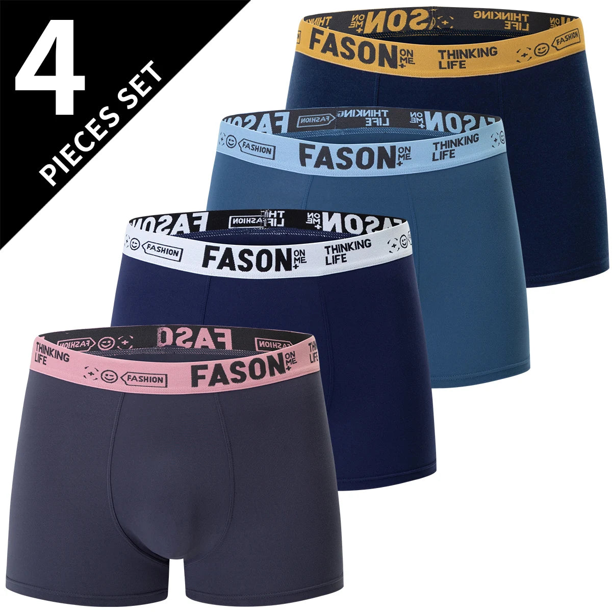 4/10 Pack adolescents à adultes Parent-enfant Boyshort Simple mode multi-tailles Shorts hommes sous-vêtements confortables taille élastique P