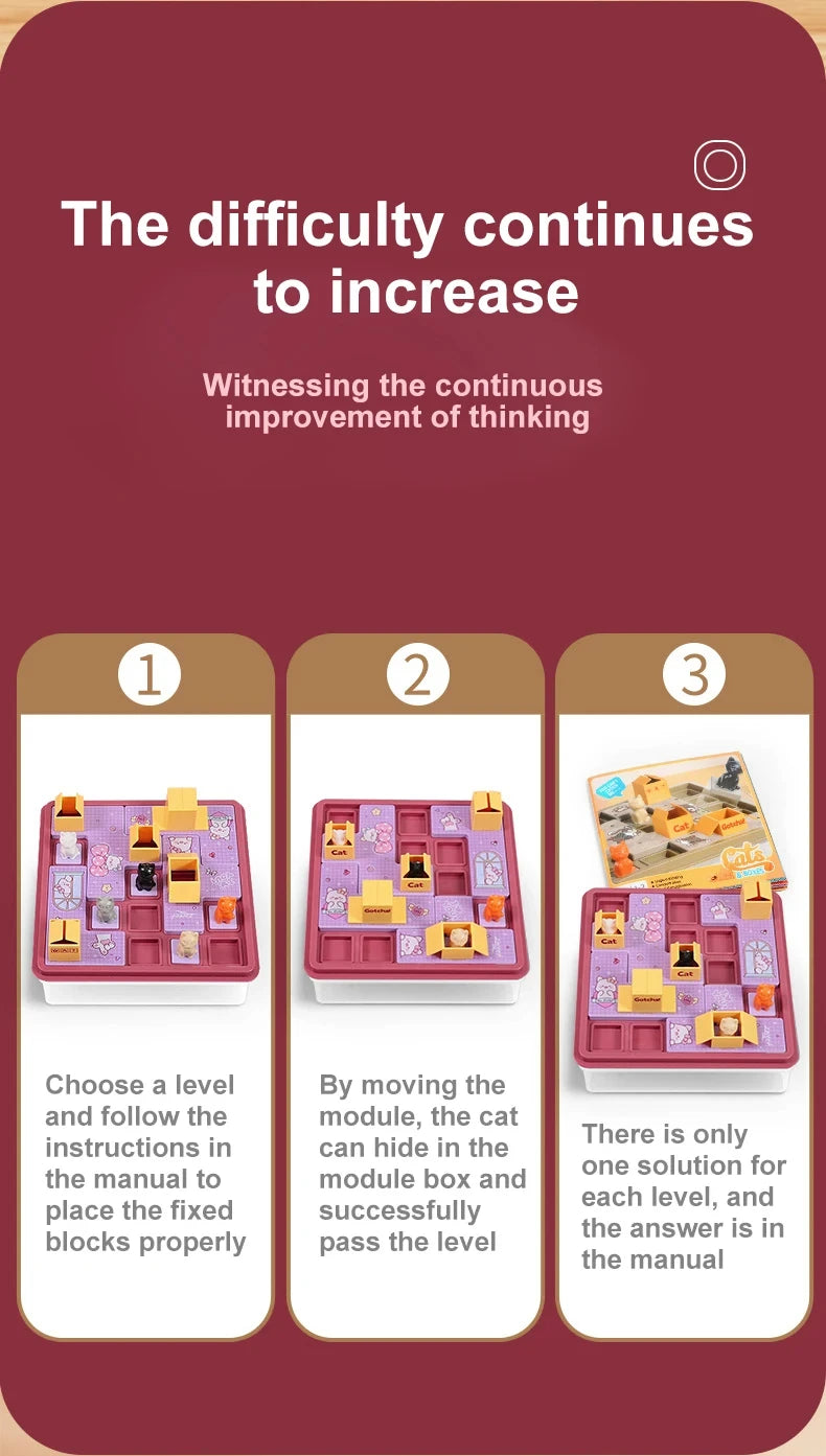 Jouets pour enfants, jeu de société d'entraînement à la pensée logique, puzzle labyrinthe, activités de voyage, jouets éducatifs, jeu interactif Parent-enfant