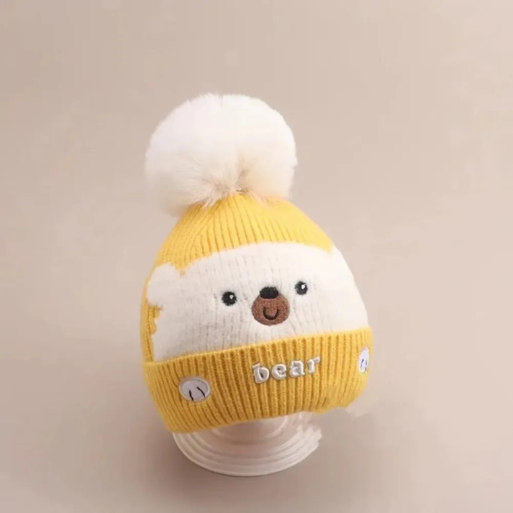 Nouveau haute qualité 2-5 ans bébé tricoté chapeau chaud épaissir enfants cache-oreilles casquette coupe-vent tricoté laine chapeau automne hiver