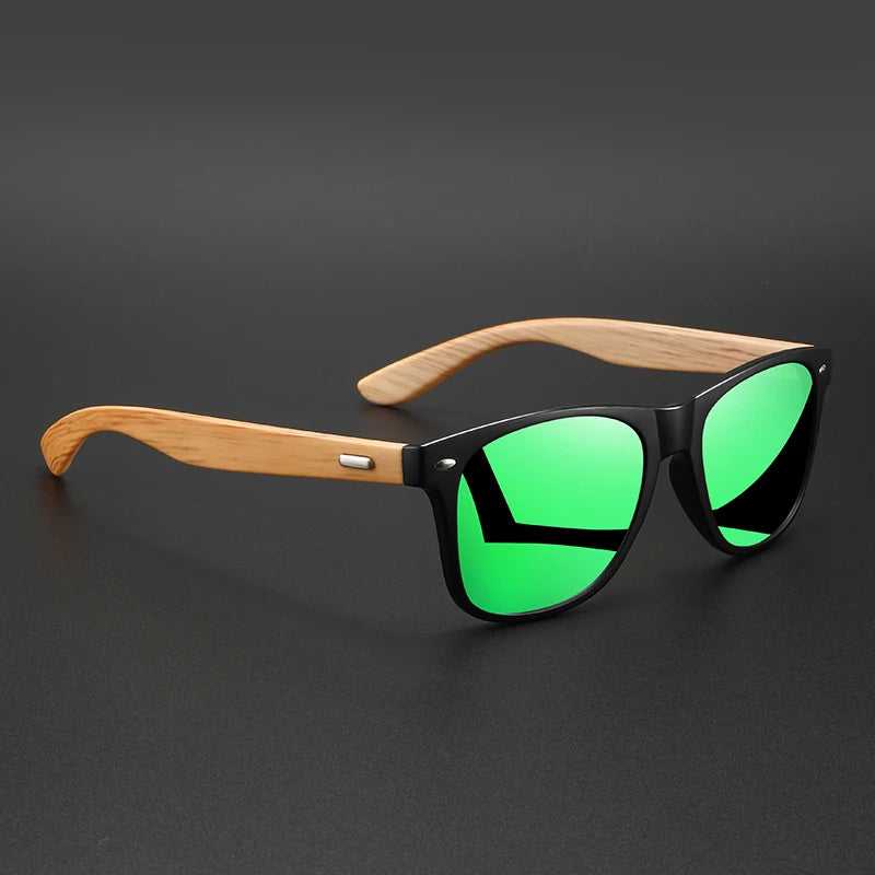 Lunettes de soleil rétro en forme de bambou, classiques, Vintage, UV400, unisexe, décontractées, pour usage quotidien en plein air
