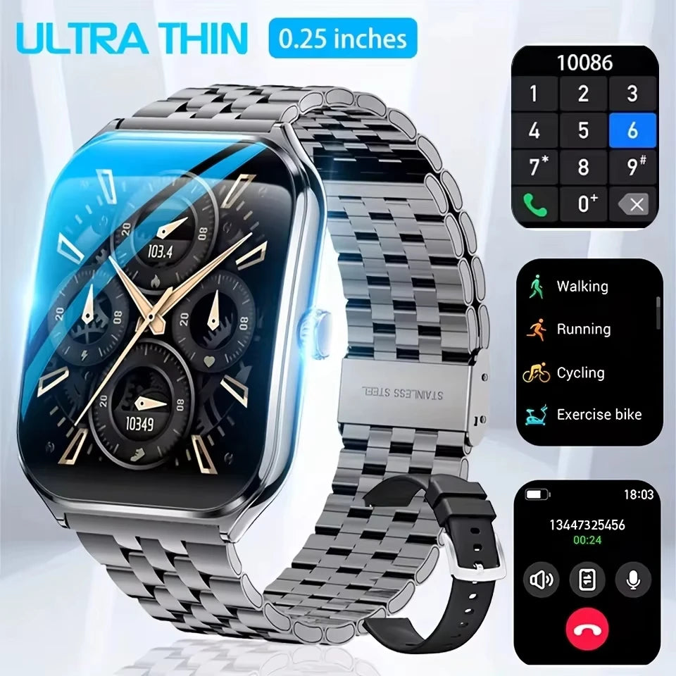 Nouvelle montre intelligente 2025, montre de sport de 1,96 pouces, étanche IP67, plus de modes sportifs 110, traqueur d'activité physique, montre ultra-mince.