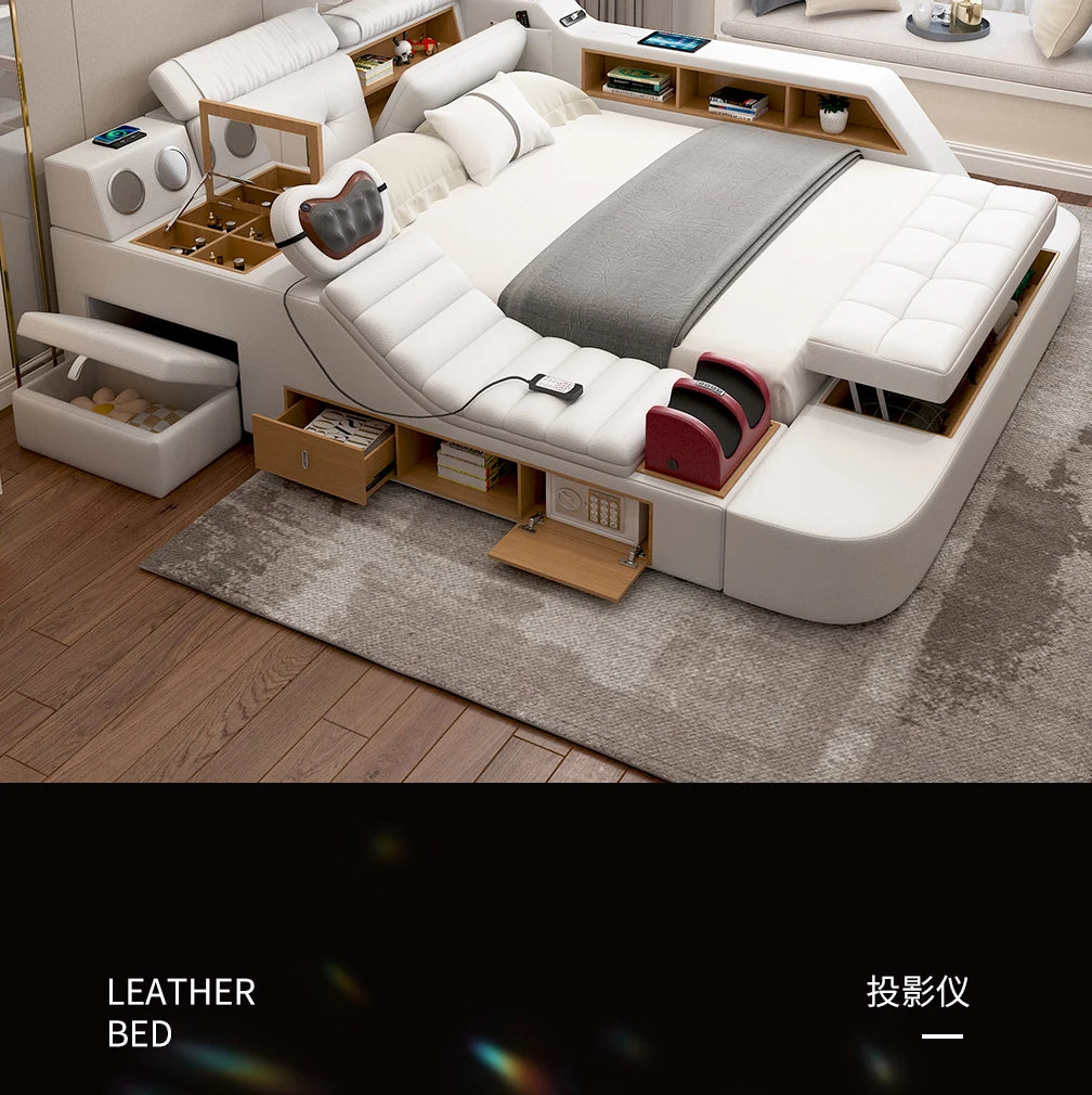 Lits minimalistes uniques lecture fantaisie King commodes de couchage lits Massage Muebles intelligents Para dortoir meubles de chambre