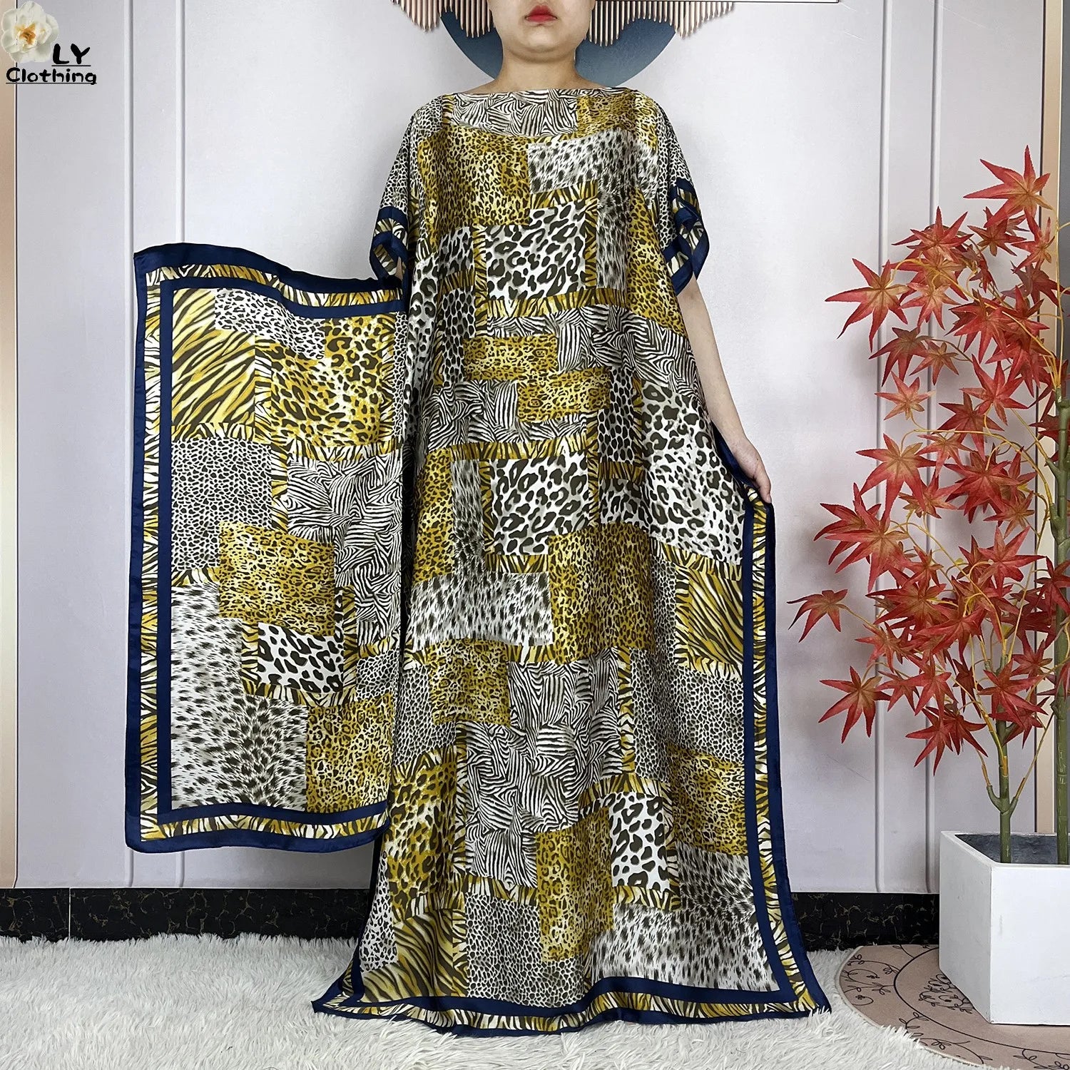 Muslim abayas with belt for women, African maxi dress, elegant evening dress, soft printed turban, new fashion, 2023