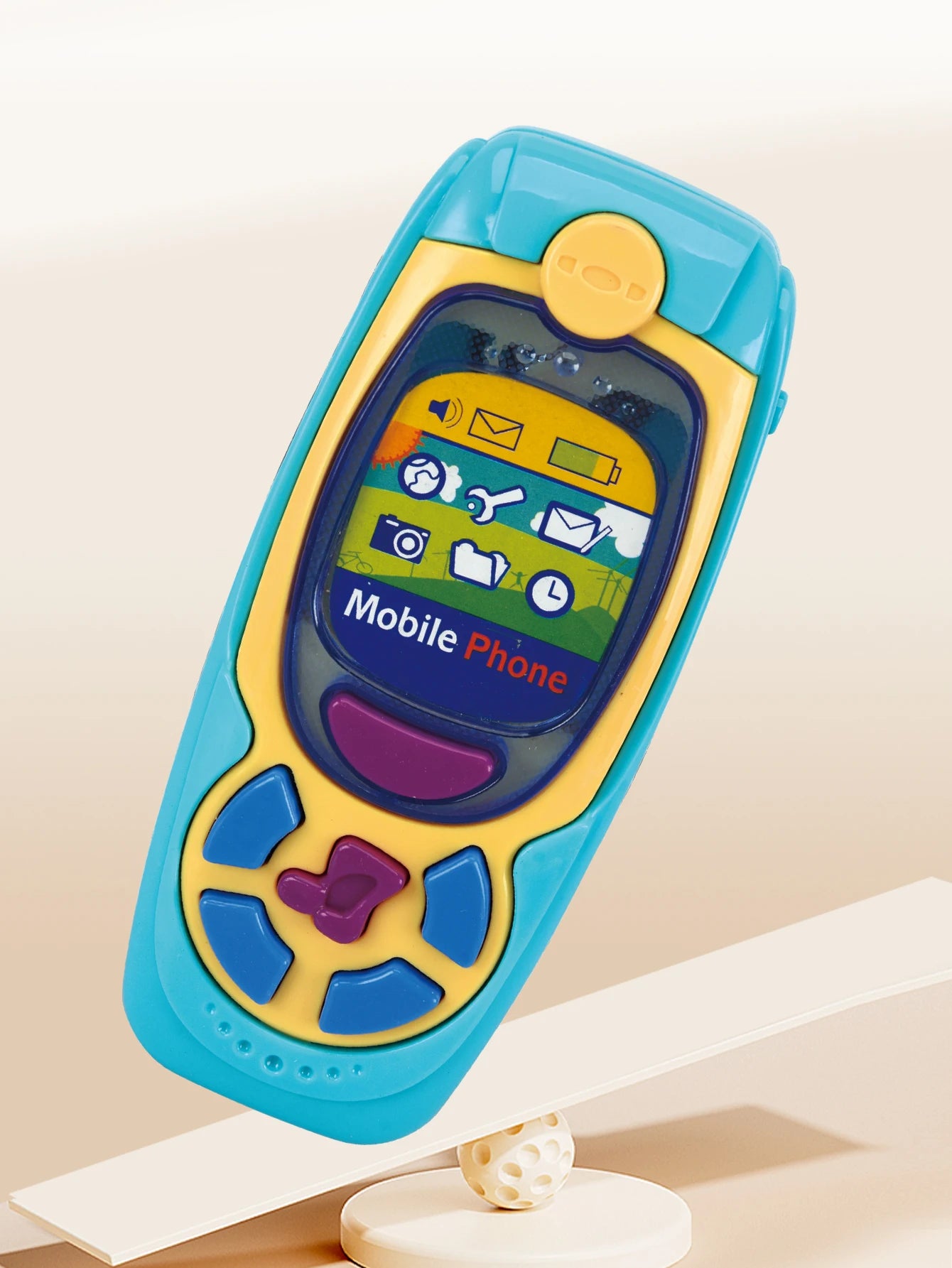 Smartphone toys, baby phone with music and light-up sounds, simulated interaction, makes phone calls, children's gifts, battery not included