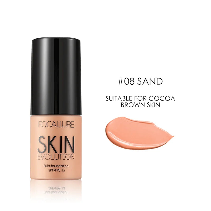 Focallure Base visage liquide fond de teint crème couverture complète correcteur contrôle de l'huile fond de teint hydratant crème maquillage pour les femmes