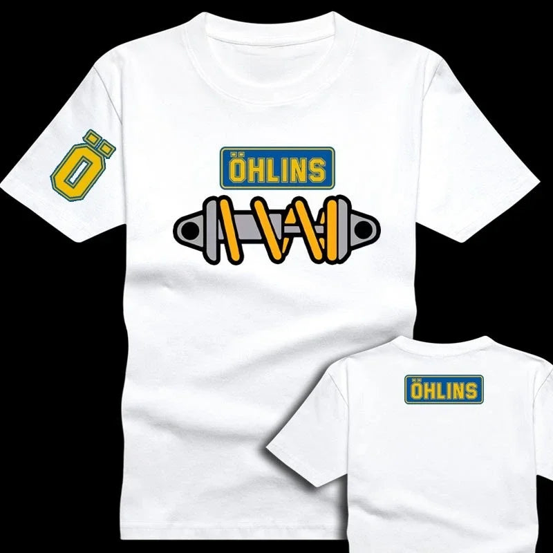Desktop_Amazing Men's Ohlins Shock Suspension Car Motorcycle Sport Racing T-Shirt Summer Casual Oversized Short Sleeve