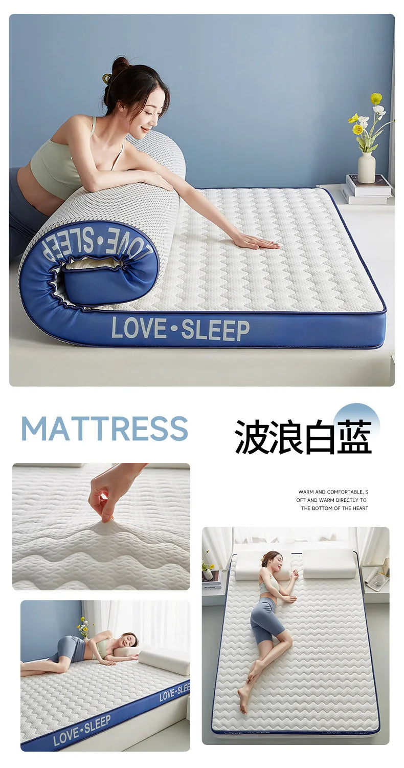 Matelas de lit Tatami pliable en Latex tricoté de qualité supérieure, pour dortoir d'étudiants, chambre à coucher, tapis de protection pour la maison