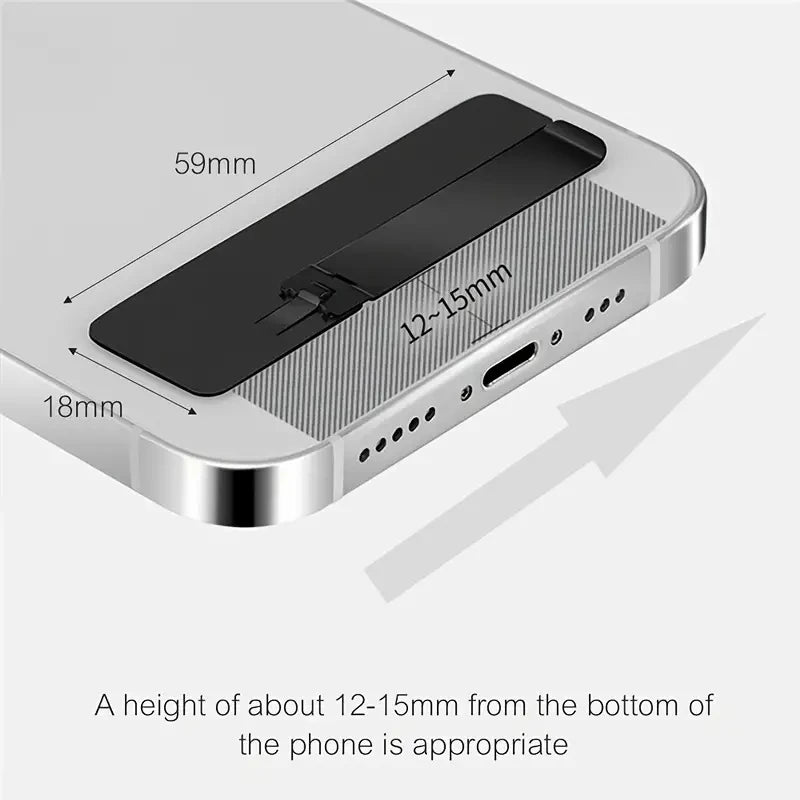Support pour smartphone, béquille portable pour téléphone portable, support de téléphone pliable, béquille de téléphone en acier inoxydable, universel réglable