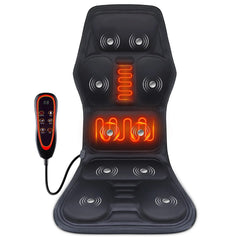 Masseur de dos électrique infrarouge, chaise de Massage complète du corps, coussin chauffant, vibrateur, voiture, maison, bureau, matelas lombaire pour le cou, tapis de chaise
