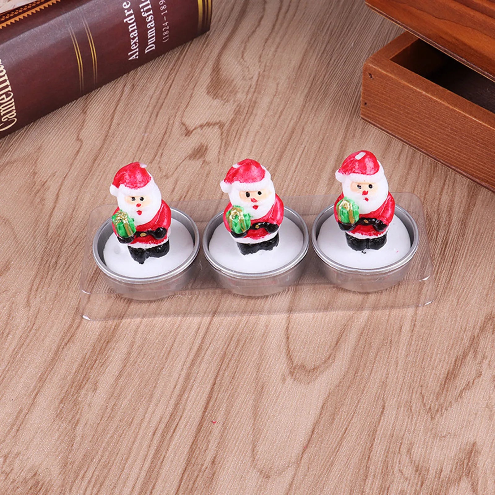 Bougie parfumée pour arbre de noël, faite à la main, père noël, bougies mignonnes en cire de soja, bonhomme de neige, bougies de mariage, décoration de la maison, cadeaux de fête de noël