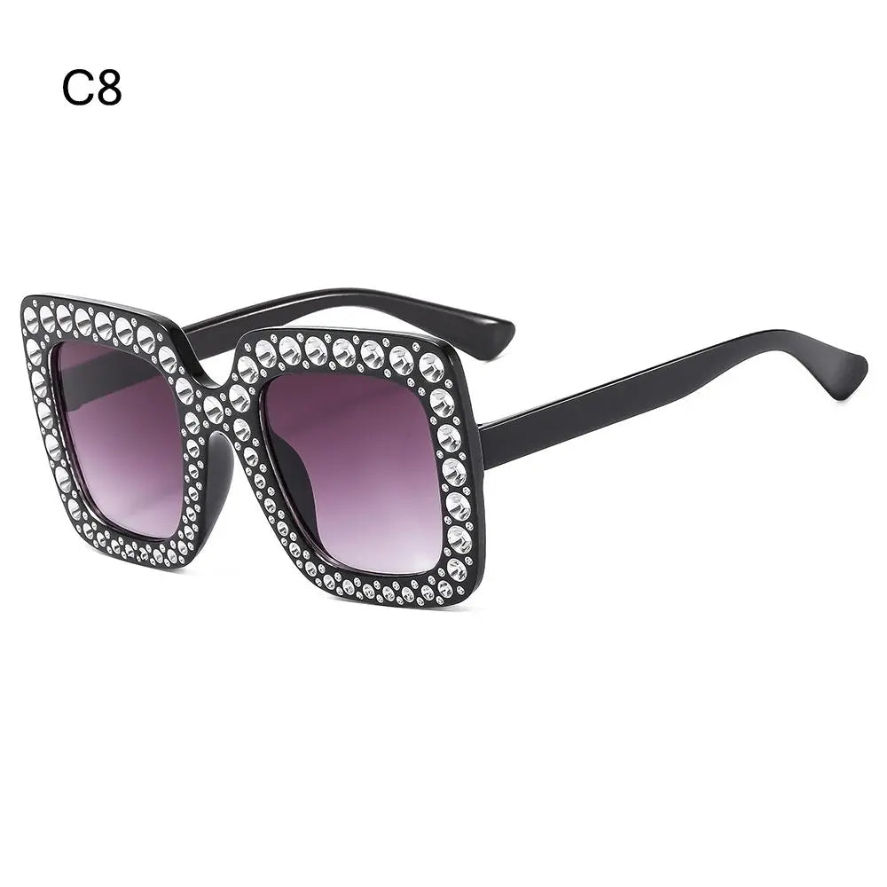 Lunettes de soleil carrées à paillettes pour enfants, à la mode, pour garçons et filles, élégantes en diamant, pour bébés, lunettes de fête, UV400