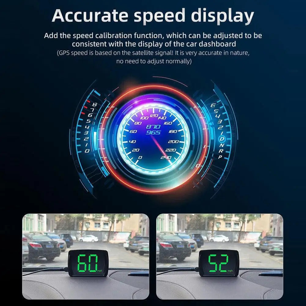 Voiture tête haute HUD affichage GPS compteur de vitesse vitesse KMH numérique HUD GPS + Beidou double Chipsets pour toutes les voitures camions électronique
