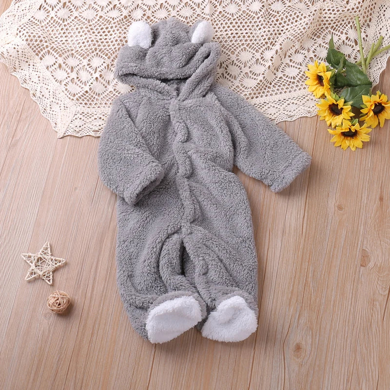 Humor ours automne dessin animé Style hiver à manches longues bébé garçons filles barboteuses enfant en bas âge enfants combishort combinaisons bébé vêtements