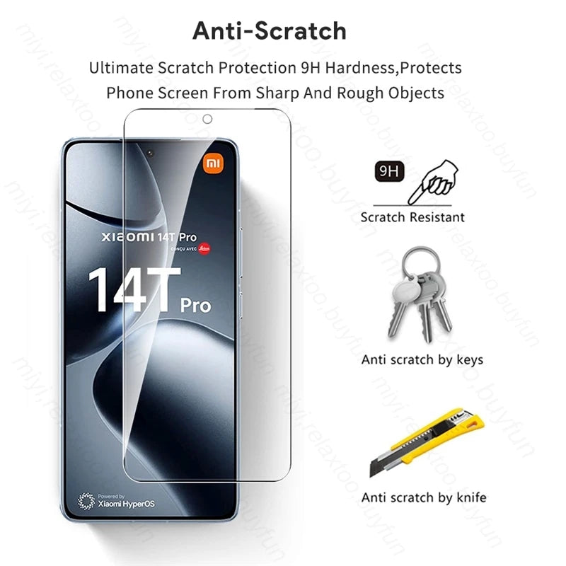 1-4 pièces verre HD pour Xiaomi 14T 14 T Pro 14TPro T14 5G 9H Film de protection d'écran en verre trempé sur Xaiomi Xiaomy Mi14T Mi 14 T 5G
