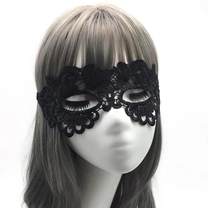 Masque pour les yeux en dentelle noire pour femmes, Sexy, Floral, mascarade, bal, princesse reine, maquillage de fête, Cosplay, boîte de nuit, accessoires