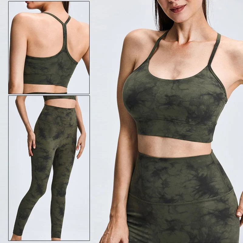 Cloud Hide – ensemble de Yoga Camouflage, vêtements de sport pour femmes, pantalons d'entraînement, Leggings, haut, soutien-gorge, chemise, costume de Fitness, S-XXL