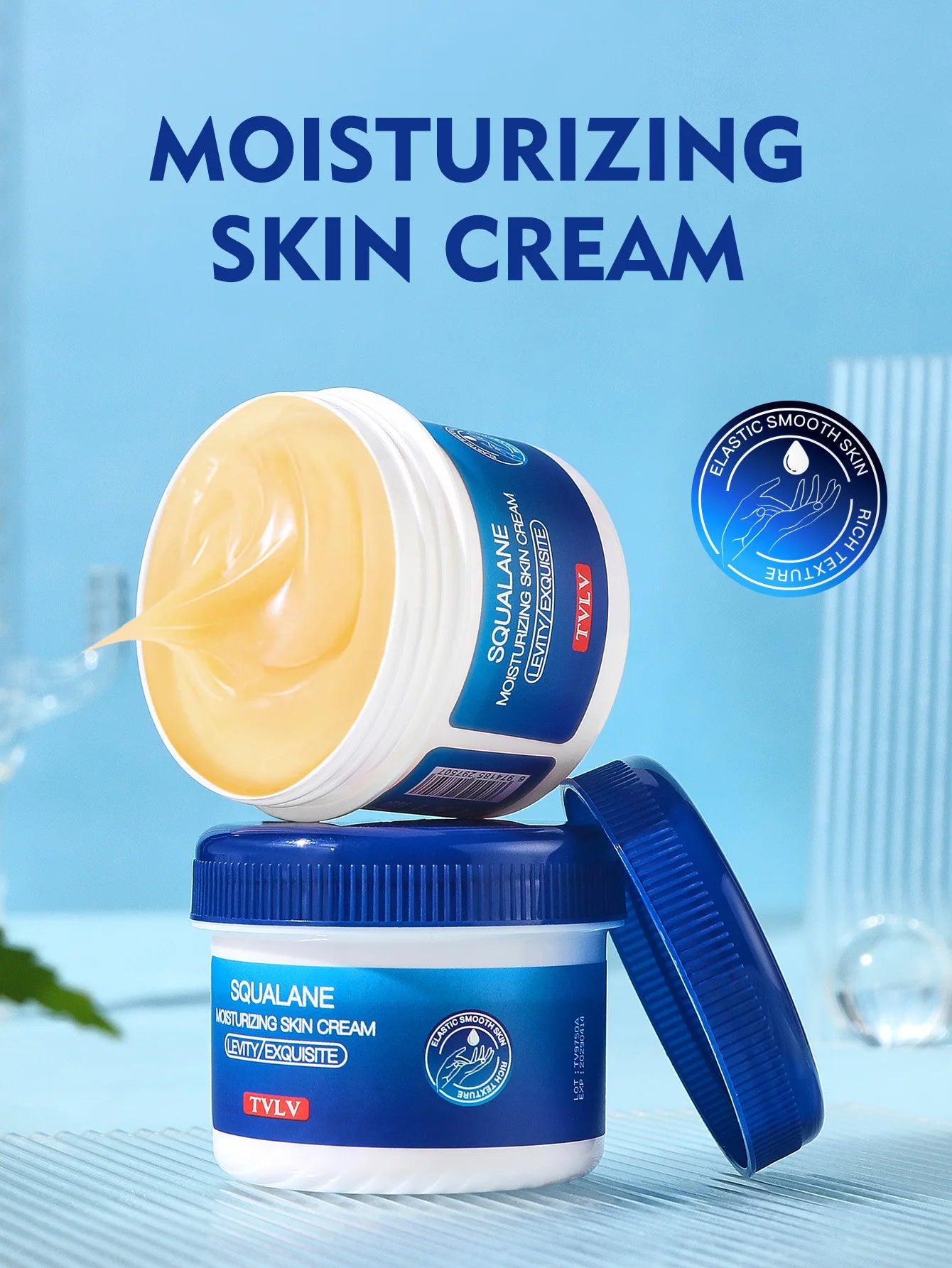 Crème au Squalane ultra-nourrissante pour peaux sèches et rugueuses, hydratant en profondeur, prévient les fissures, la sécheresse, rafraîchissante mais non grasse