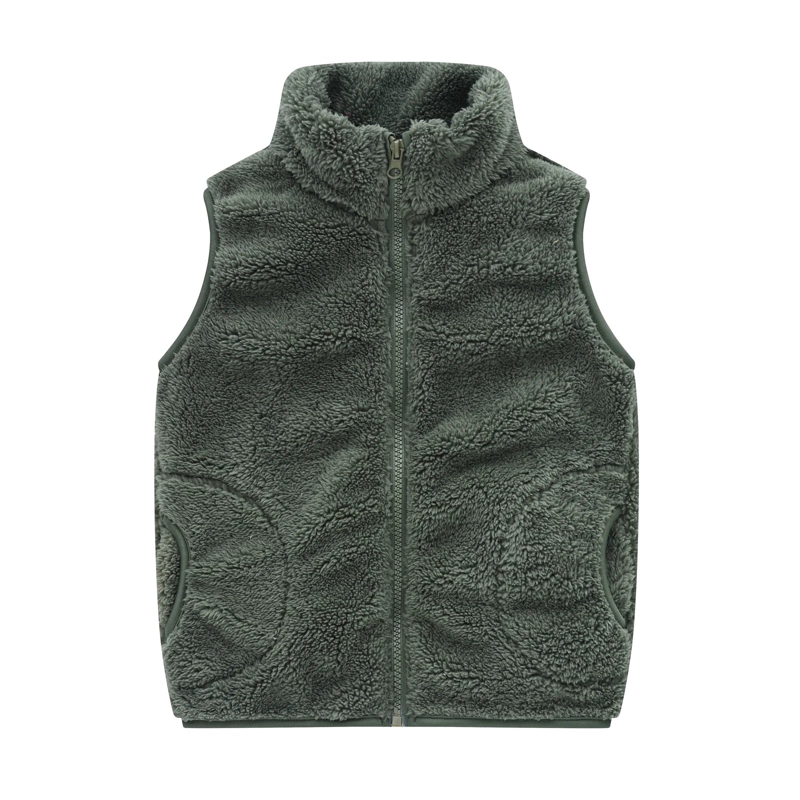 Trench-Coat à fermeture éclair de couleur unie pour garçons, manteau d'hiver pour enfants
