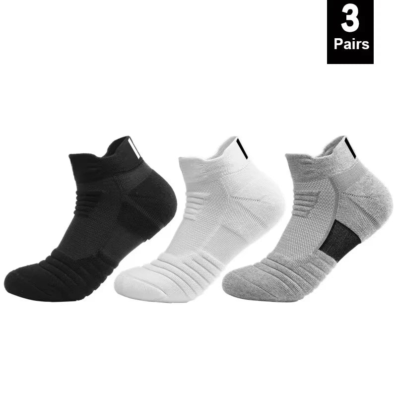 1/3 pairs of men's non-slip football socks, cotton socks, short and long tube, breathable and deodorizing sports socks, sizes 39-45