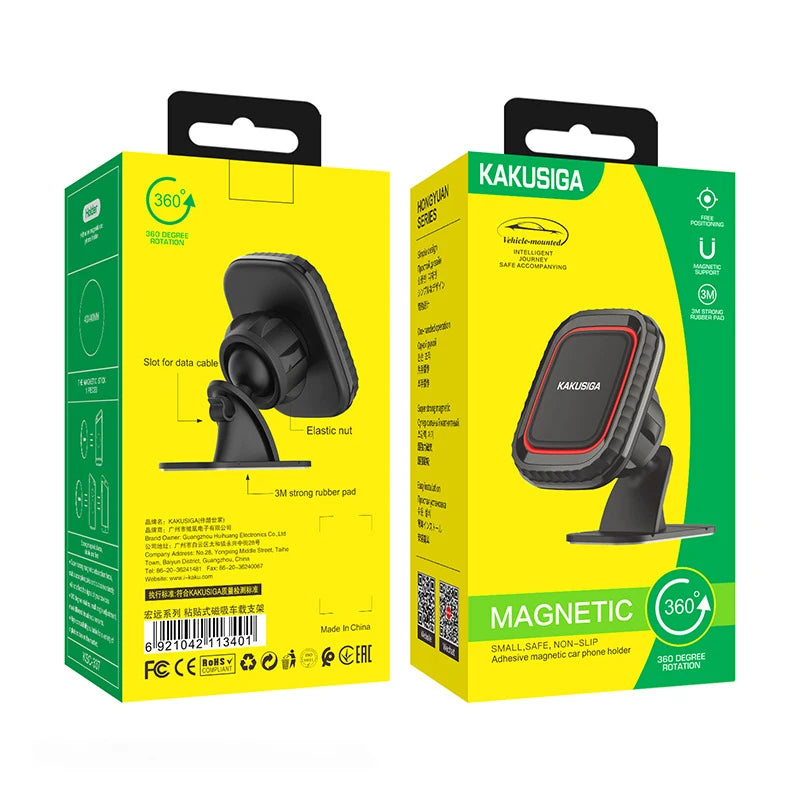 Support magnétique universel pour téléphone de voiture, support rotatif à 360 °, aimant d'aération, support GPS, iPhone, Xiaomi