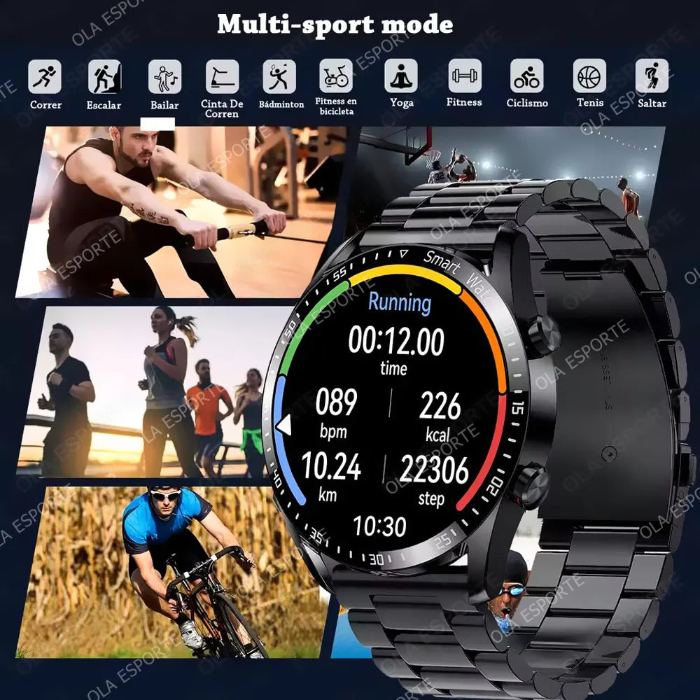 2025 nouvelle montre intelligente femmes hommes AMOLED écran Bluetooth appel plein écran tactile météo appel sport Bracelet intelligent 5ATM étanche
