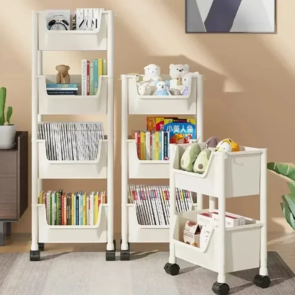 Bibliothèque à roulettes multicouche simple, armoire de rangement à fente étroite, coin de cuisine, petit meuble de rangement, T1