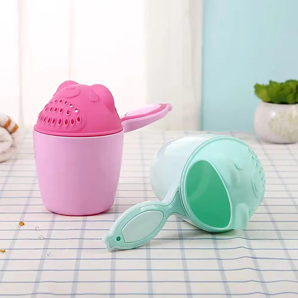 Tasse de shampoing pour bébé, seau de bain pour bébé, cuillère de bain pour enfants, tasse de lavage des cheveux, Kit de bain pour bébé, dessin animé mignon, jeu de bain pour bébé, seau amusant