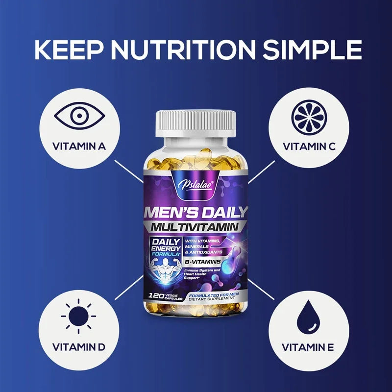Supplément multivitaminique pour hommes – Améliore l'immunité, augmente l'énergie et l'endurance, favorise la santé globale