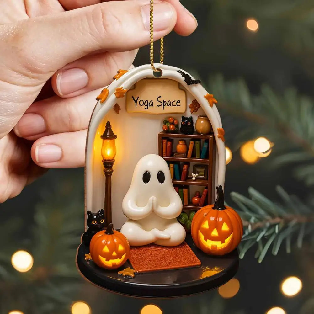 Cute Halloween decorations, warm Halloween ornaments, scary ghost ornaments for home interior decoration, acrylic for reading