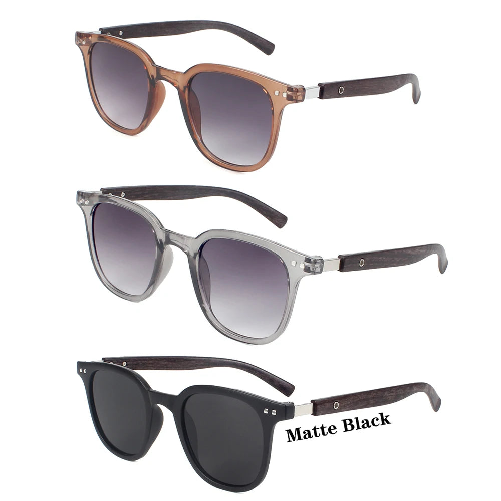Nouveaux hommes Vintage cadre en bois lunettes de soleil marque classique carré lunettes de soleil revêtement lentille conduite lunettes pour femmes mâle