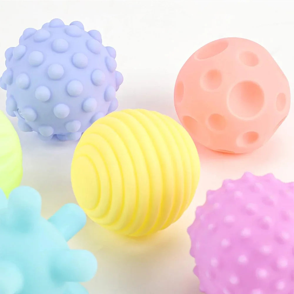 Boules texturées pour bébé, jeu sensoriel, activité de 6 à 12 mois, balle multi-doux, jouets de douche Montessori pour enfants, meilleur cadeau, 6 pièces
