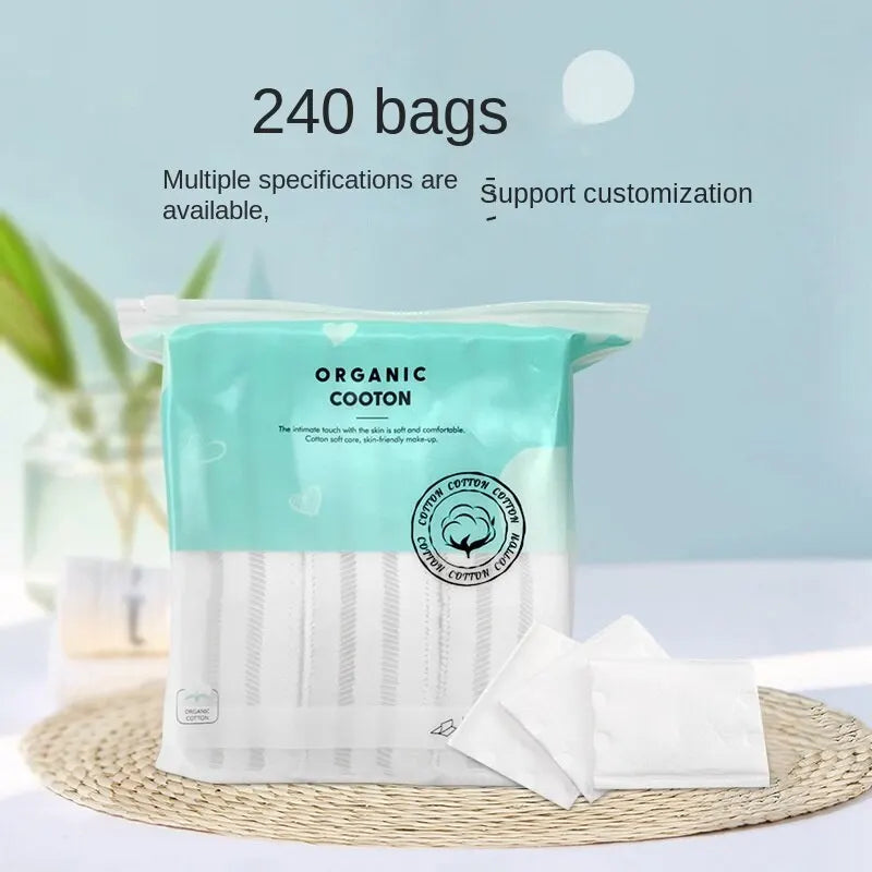 Coussinets de coton démaqucorporelle double face en forme de poulet, pour application de livres et de support de sacs pour le visage, portables, 240 pièces