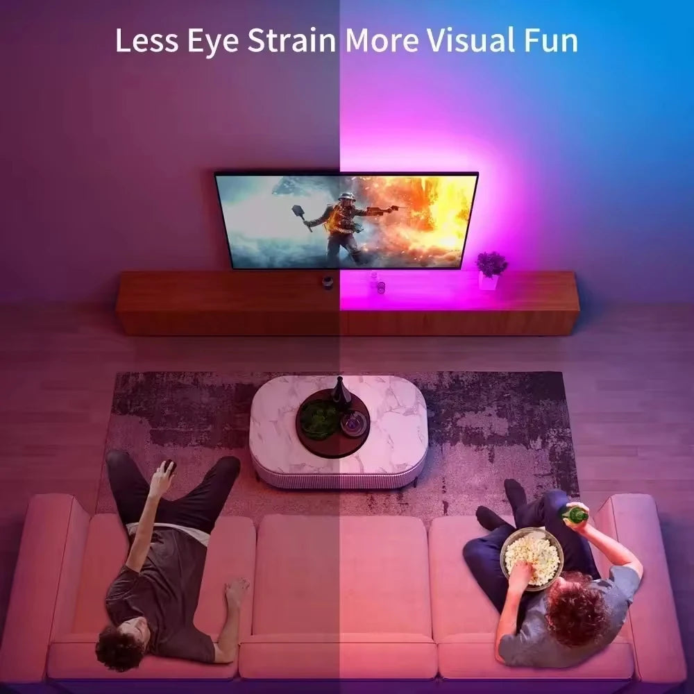 Bande Lumineuse LED RVB avec Contrôle Bluetooth, USB 5V, Rétro-Éclairage TV, Décoration de ix, Mariage