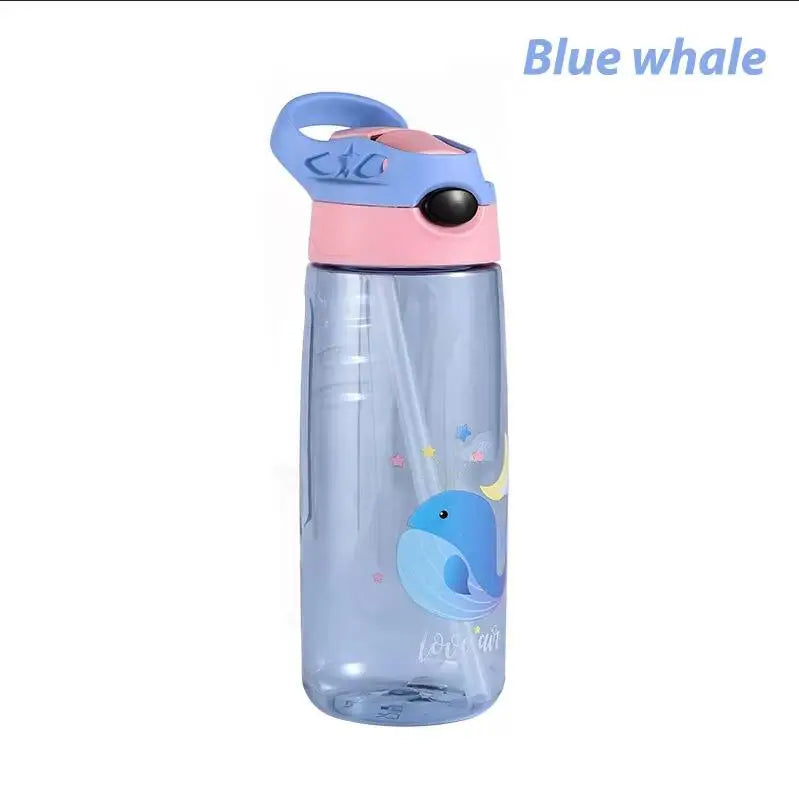 Bouteille d'eau pour enfants de 500ml avec paille sans BPA, tasse d'école saine pour boire des enfants