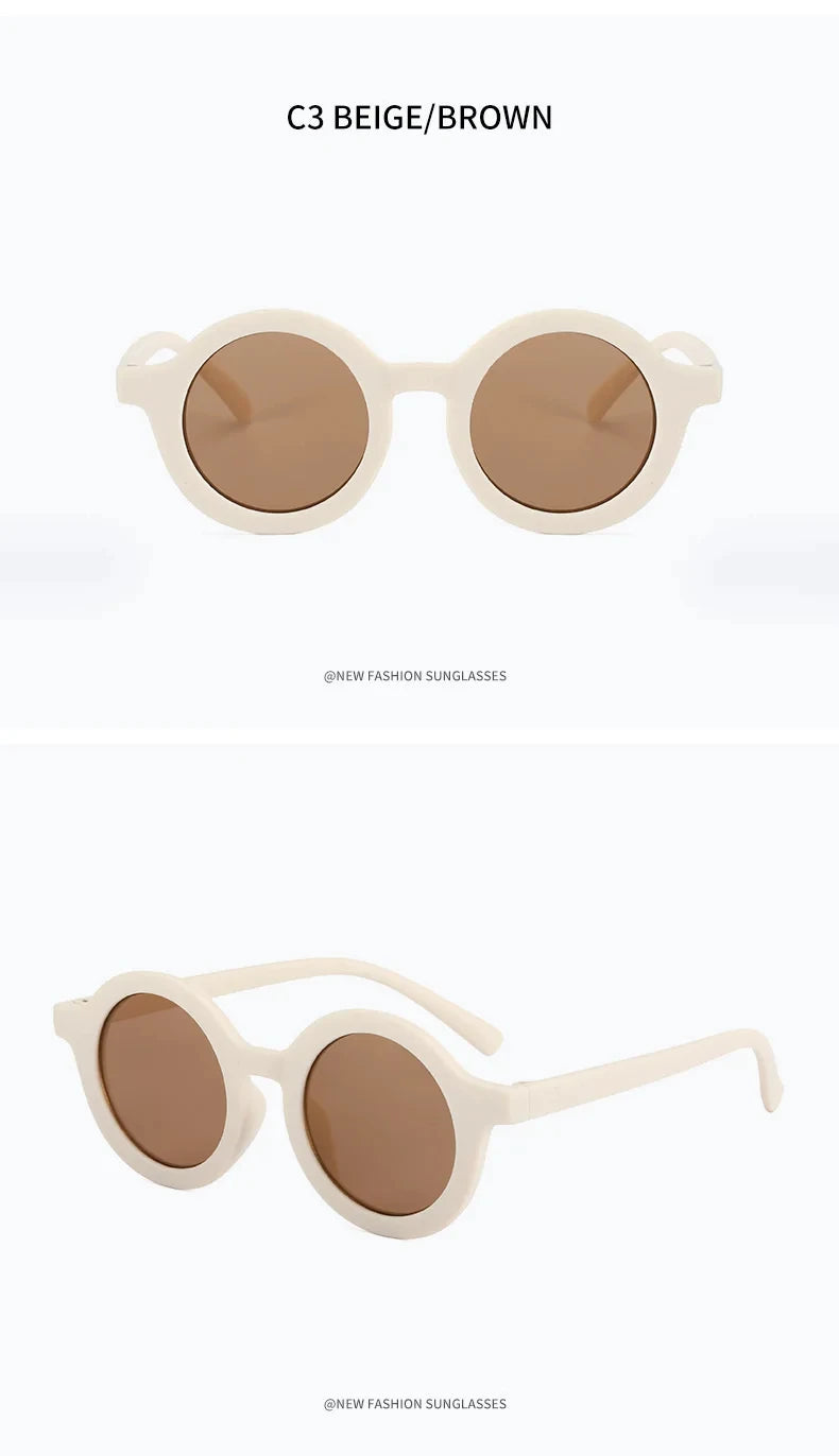 Lunettes de soleil tendance pour enfants de 1 à 8 ans, verres dépoli et décoratifs