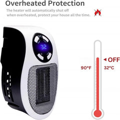 Chauffage électrique à prise murale, économe en énergie, faible bruit, radiateurs portables pour usage intérieur, pièce, cuillère à soupe