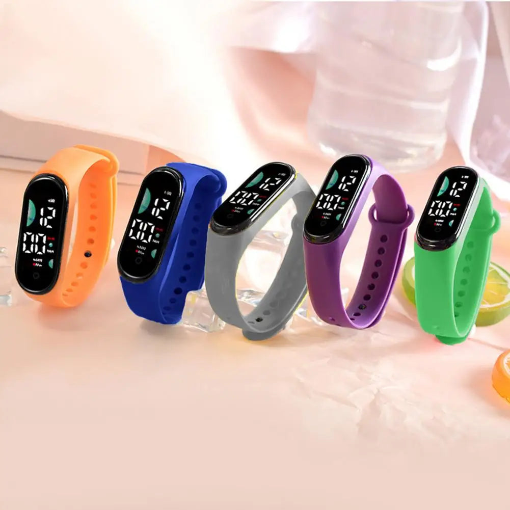 Montre de sport électronique pour enfants, étanche, grand écran de police, affichage LED, Shoous, date automatique, calendrier complet, montre numérique