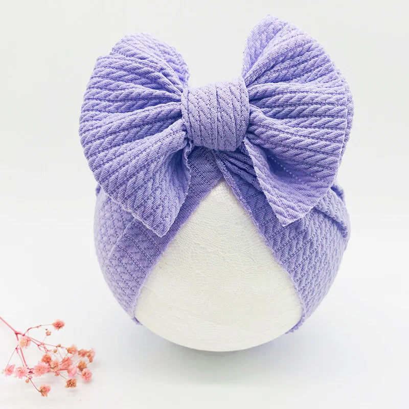 Chapeaux noués pour bébé fille, Bonnet avec nœud, Turban pour bébé, accessoires de tête pour nouveau-né, chapeau d'hiver, Bonnet chaud pour mère et enfant
