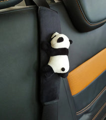 Ceinture de sécurité Automobile, décoration Panda de dessin animé, coussin d'épaule en peluche, accessoires automobiles, décorations de voiture