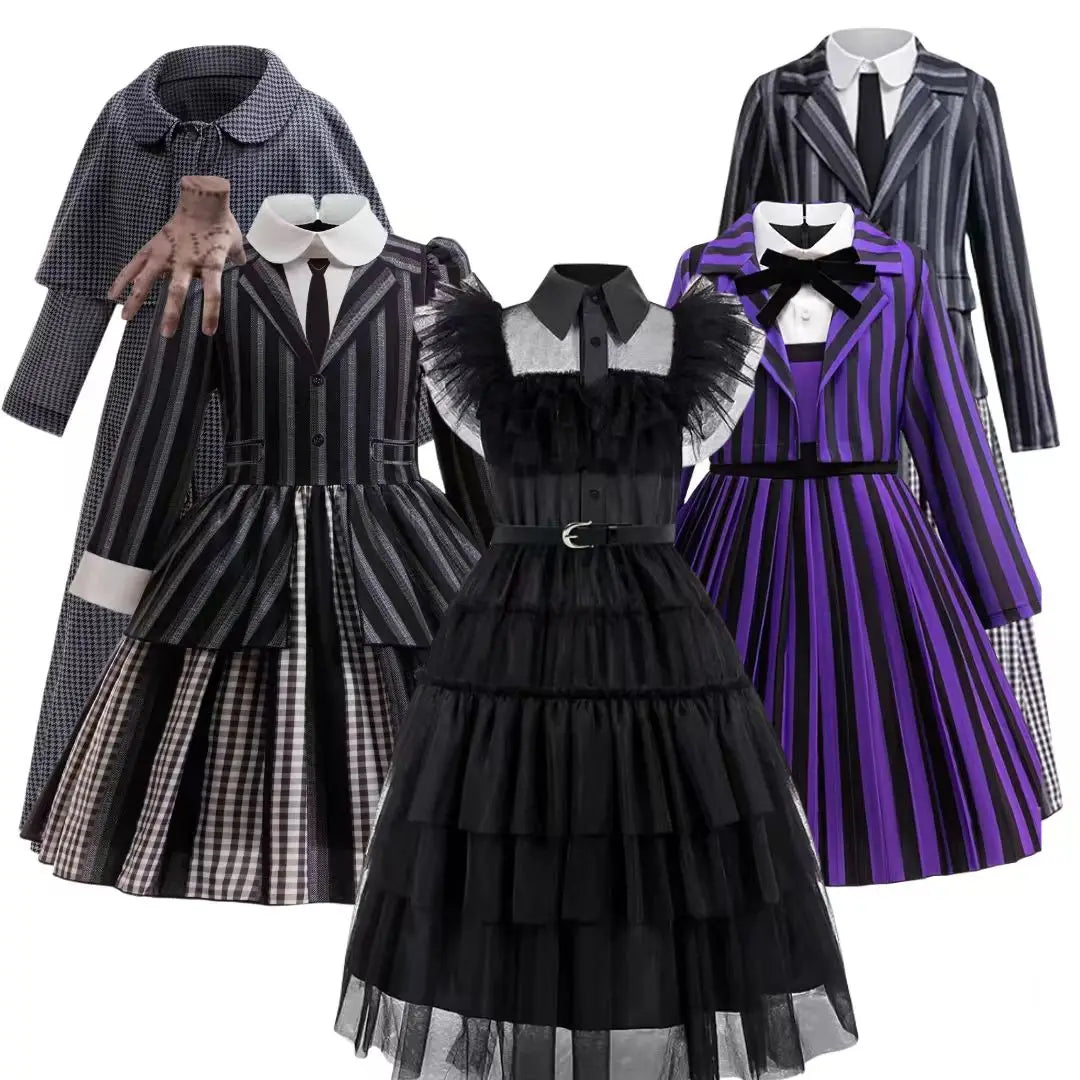 Robe de princesse pour filles, uniforme d'université élégant, costume de cosplay d'halloween pour filles de 4 à 12 ans, robe de bal de remise de diplôme, robes de fête pour filles