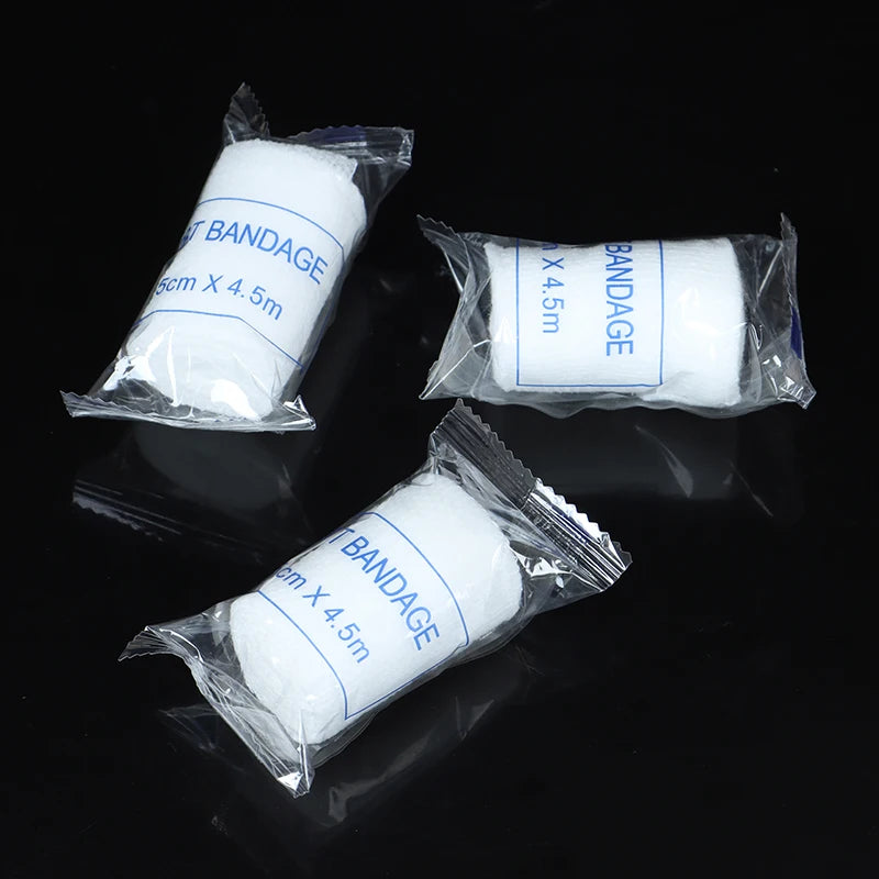 10 rouleaux/lot 5cm x 4.5m PBT pansement élastique trousse de premiers soins rouleau de gaze pansement