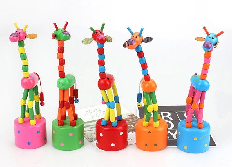 Jouets éducatifs Montessori en bois pour enfants, exercice d'apprentissage précoce, doigts de bébé, matériaux flexibles, jouet girafe, cadeaux