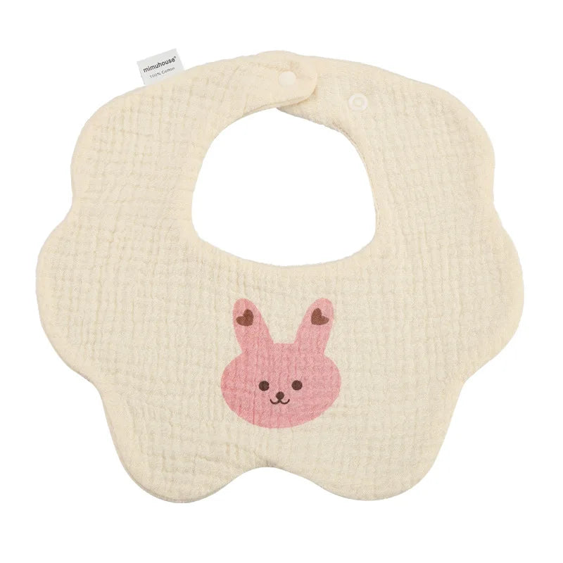 Bavoirs en coton imperméables pour nouveau-né, tissus réglables pour nourrissons filles et garçons, bavoir imprimé de dessin animé mignon, accessoires d'alimentation pour bébé