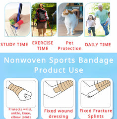 Bandages auto-adhésifs noirs, 10/20 pièces, élasticité cohésive, respirants, imperméables, bande de sport, poignet, cheville, premiers secours