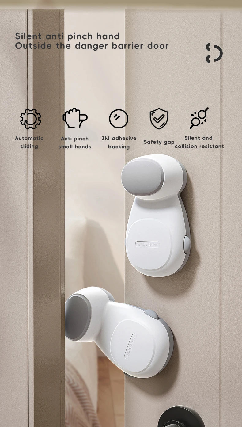 Butoir de porte de sécurité pour bébé, arrêt de porte de sécurité pour enfants, empêche la fermeture de la maison, maintient automatiquement la main Anti-pincement en toute sécurité pour bébé