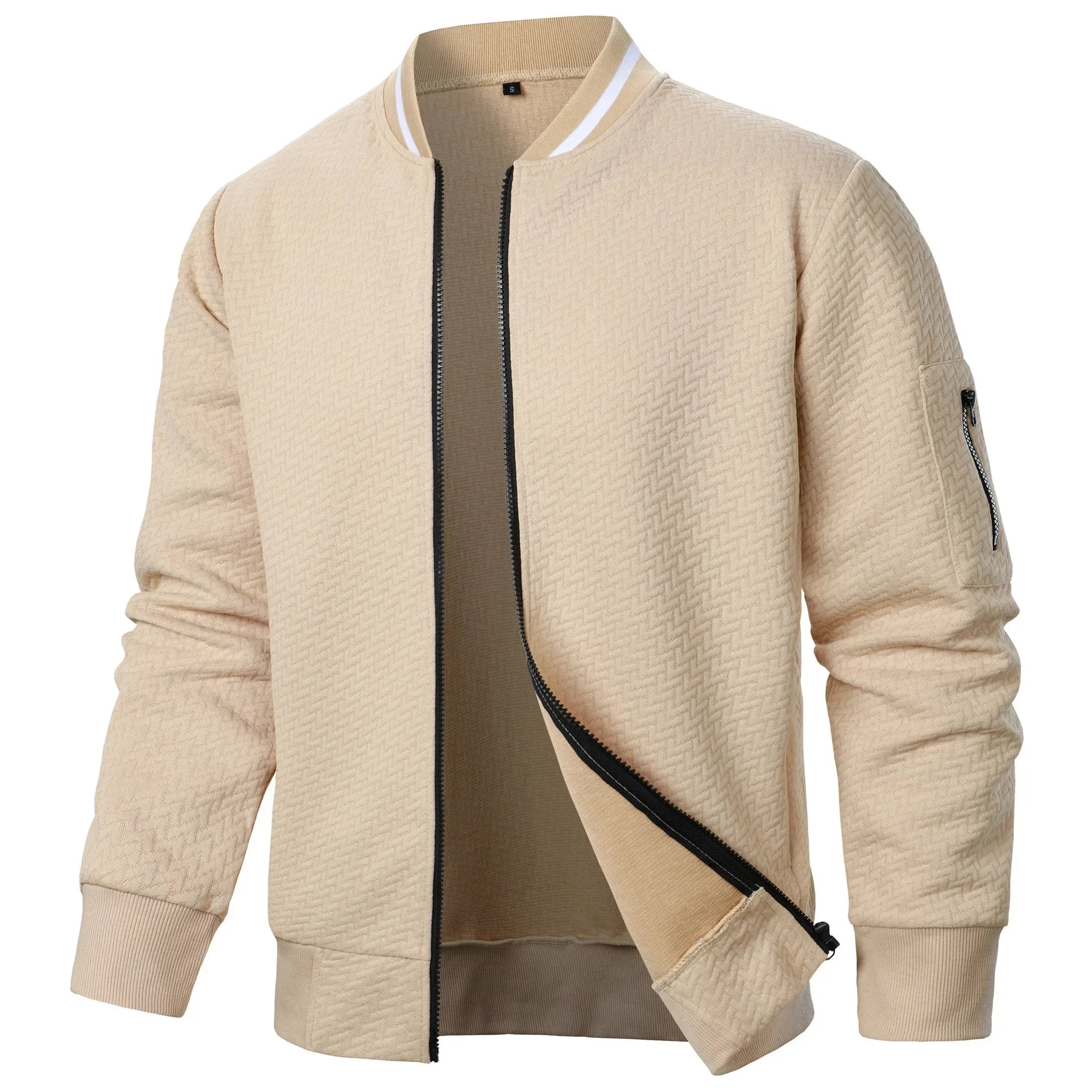 Veste de Baseball pour hommes, Streetwear, nouvelle mode d'automne, vestes décontractées de couleur unie pour hommes, manteau en tissu Jacquard pour hommes