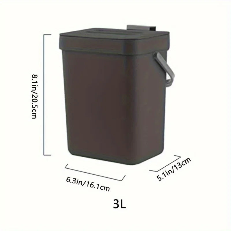 Poubelle de cuisine, petit poubelle de compost de comptoir avec couvercle, récipient de sucettes alimentaires sans odeur, poubelle murale