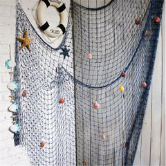 Decorative fish net for underwater party, 7.5 inches, dining room decoration ornaments, summer beach decor, children's birthday party decor
