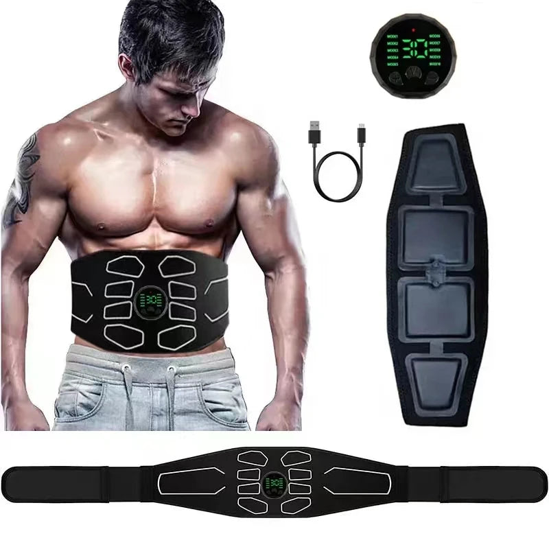 Nouveau USB stimulateur musculaire ceinture ABS formateur ceintures EMS taille abdominale ventre entraînement masseur électrique maison gymnase Fitness équipement